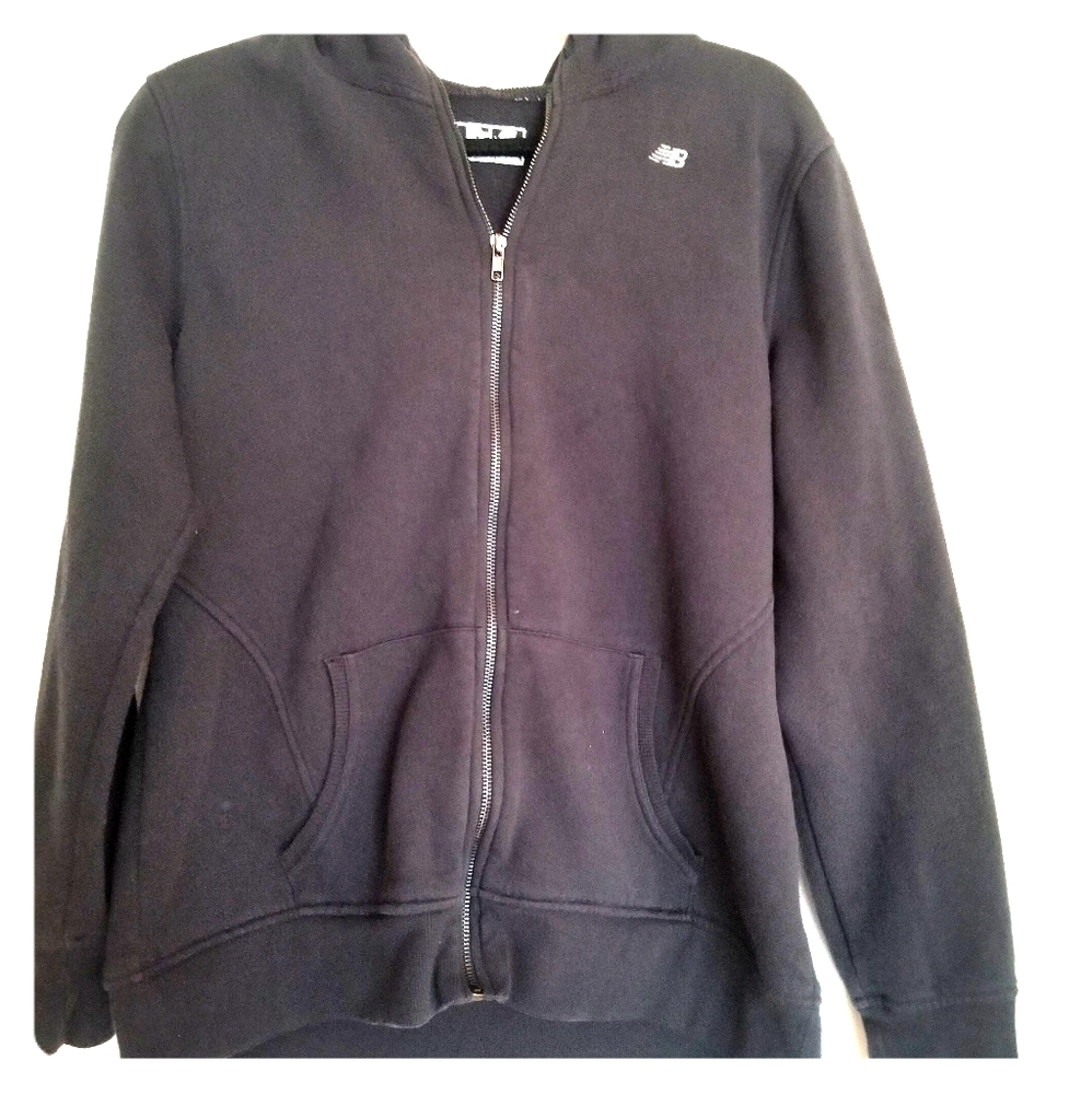 Black Sweatshirt front zip hoodie